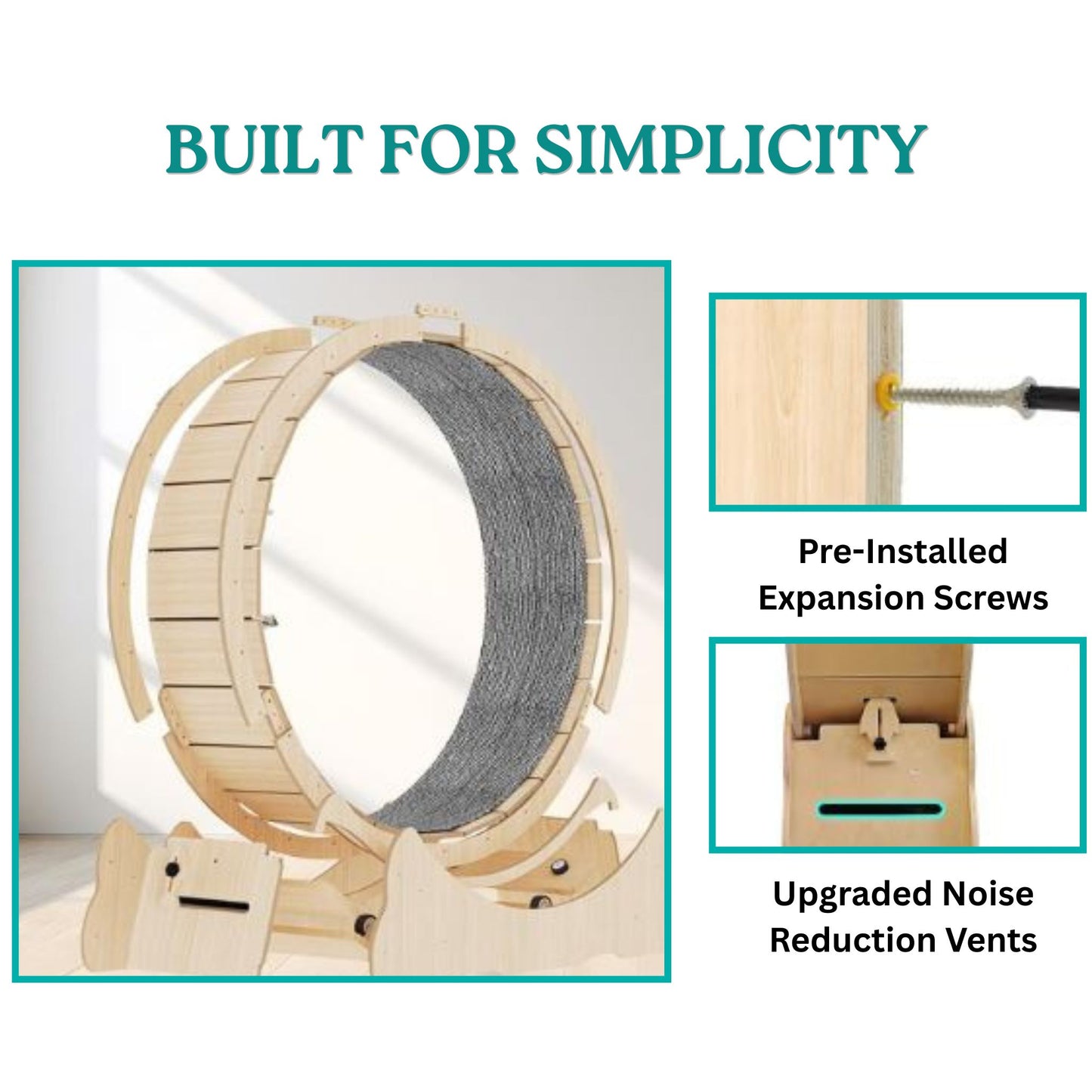 Large Silent Cat Exercise Wheel - 48"