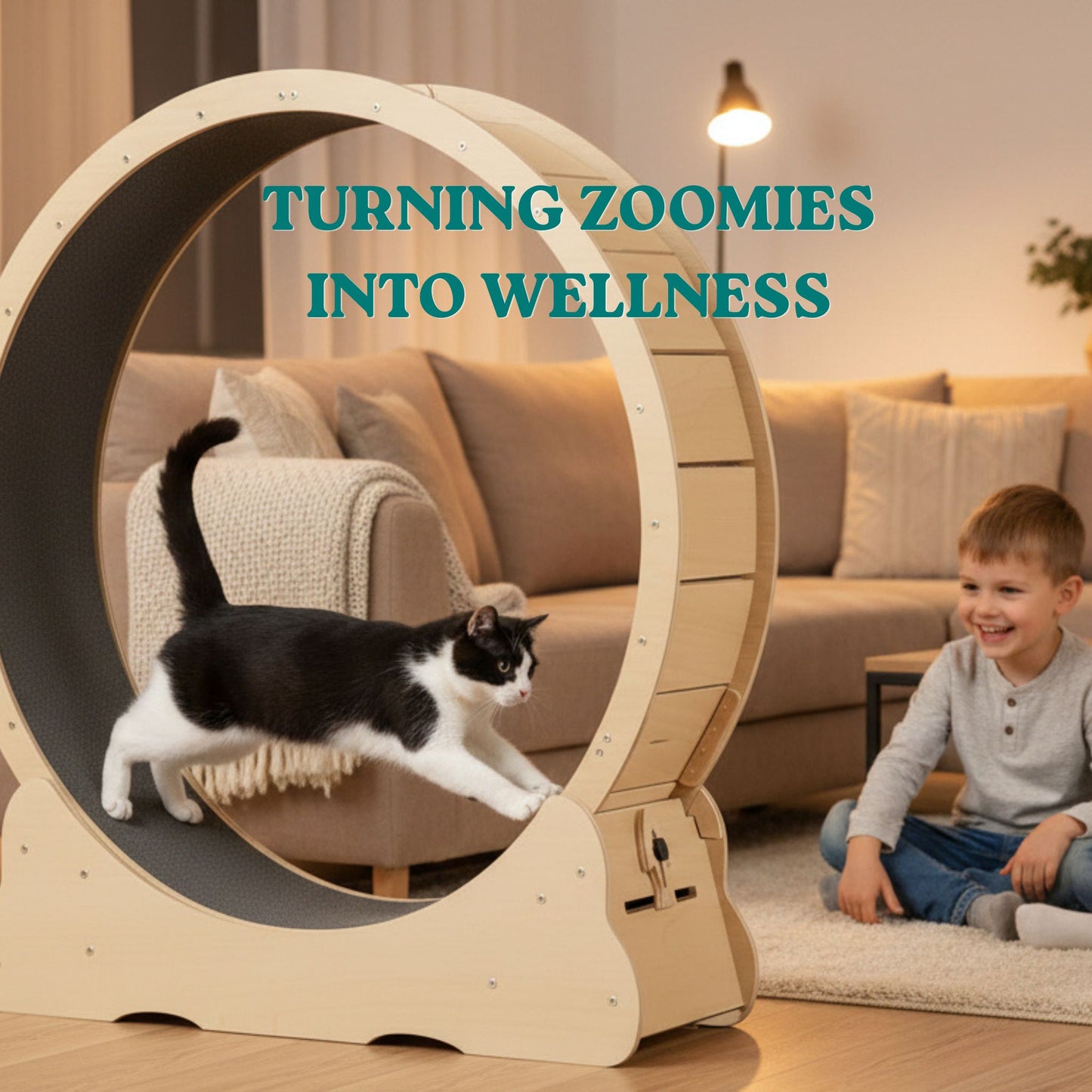 Large Silent Cat Exercise Wheel - 48"