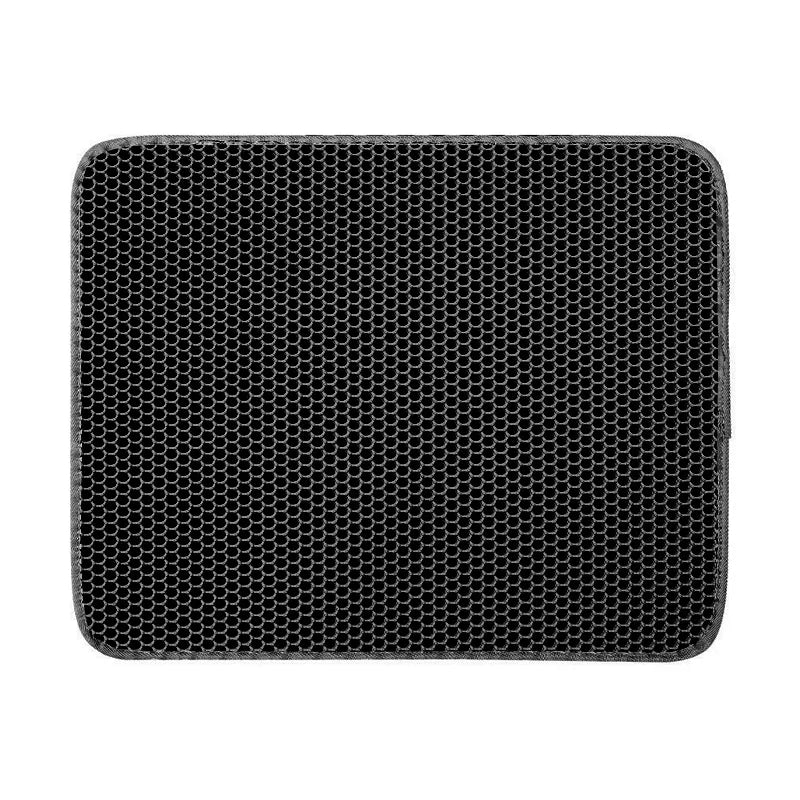 black litter mat on a white background