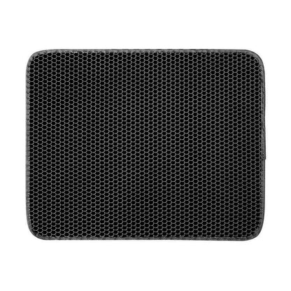 black litter mat on a white background