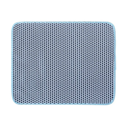 light blue litter mat on a white background